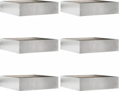 Obrázok produktu pre Obrubník trávnika 6 pcs Strieborná 50 x 50 x 13 cm