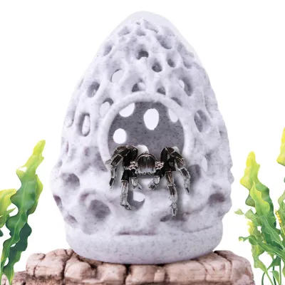 Imagen del producto de Adorno para acuario de piedra porosa, ideal para peces Betta