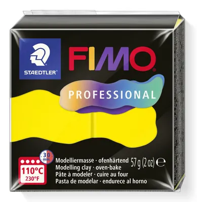 Produktbild von STAEDTLER FIMO professional 8040 ofenhärtende Modelliermasse Einzelprodukt, 57g, reingelb