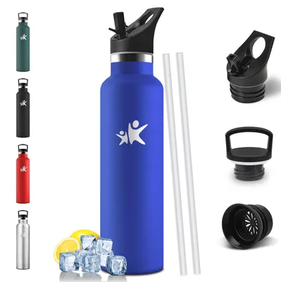 Obrázok produktu pre Mulbijeo, fľaša na vodu, 750 ml, bez BPA, nerezová oceľ, s tesnením zabraňujúcim úniku