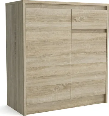 Produktbild von Masseno Kommode ASTORRE 75 cm Sideboard mit 1 Schubladen und 2 Türen für Wohnzimmer Schlafzimmer Modern 75x35x82 cm Sonoma Eiche / Sonoma Eiche