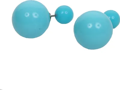 Produktbild von Schöne Doppelseitige Ohrringe Ohrstecker in der Farbe blau