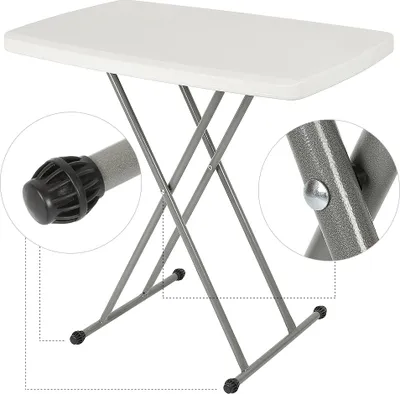 Image de WYCTIN Table pliante table plastique table de balcon table de camping table de fête 50x76cm