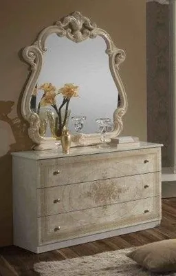 Produktbild von Barock Kommode und Spiegel Amalfi in Beige / Gold