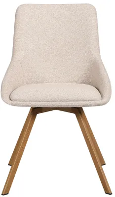 Image de Selsey Yanii - Chaise de salle à manger pivotante, tissu bouclé beige, 50 cm