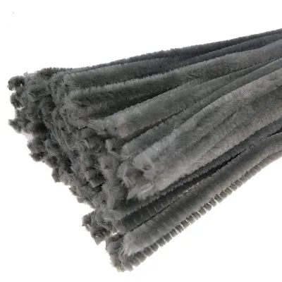 Zdjęcie produktu dla Meyco szenilowy drut do gięcia pluszowy czyścik do rur szary 50cm 10 szt