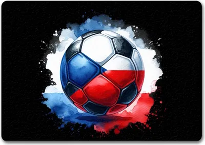 Produktbild von Fußball Tschechien Flagge Fußmatte in 35x50 cm ohne Rand