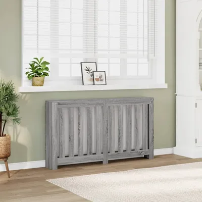 Produktbild von vidaXL Obložení radiátorů Grey Sonoma 149x20x82 cm Materiál na bázi dřeva