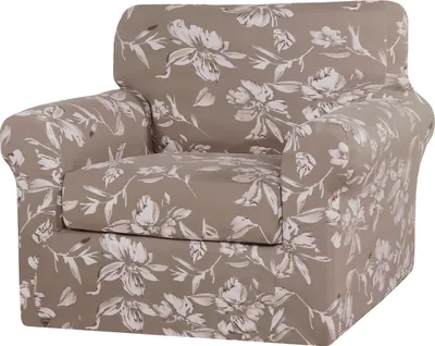 Obrázek produktu pro Super Stretch Sofa Cover with Separate Cushion Cover Couch Armchair Loveseat Sofa Covers（armchair，Taupe）