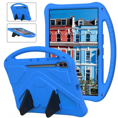 Immagine prodotto di Custodia per bambini per Samsung Galaxy Tab S9 Ultra/S8 Ultra 14.6" 2023/2022, custodia antiurto leggera in EVA con supporto pieghevole e maniglia blu
