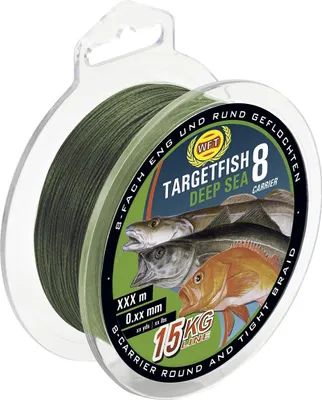 Produktbild von WFT Schnur Targetfish 8 Deep Sea Green Länge 2000m ø 0,30mm