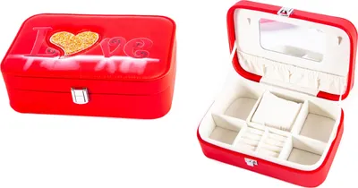 Produktbild von Schmuckkoffer Elegant Schmuckschatulle mit Schloss Spiegel Aufbewahrung Box