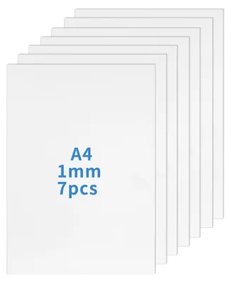 7x A4 PP Kunststoffplatten 1 mm weiß 21x29,7 cm