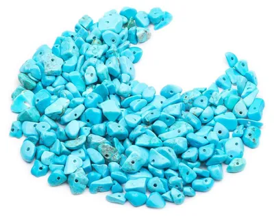 Obrázek produktu pro Korálky z tyrkisu, 500 kusů, rozměr 5-8 mm, s otvorem, vhodné pro výrobu šperků