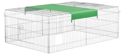Produktbild von Buitenhok Tiergehege - 216 x 116 x 65 cm - Verzinkter Stahl - Mit Sonnenschutz