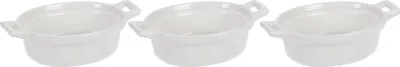 Zdjęcie produktu dla Zestaw Excellent Houseware 3 foremek, porcelana, 13x10x4 cm, 130 ml, okrągłe