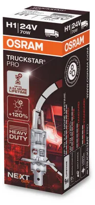 1 Stück H1 24V 70W OSRAM TRUCKSTAR PRO Next Generation Lampen Birnen LKW – Produktansicht