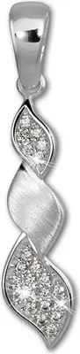 Produktbild von SilberDream Anhänger Zopf 925 Silber Ketten-Schmuck Zirkonia weiß D2SDH404W