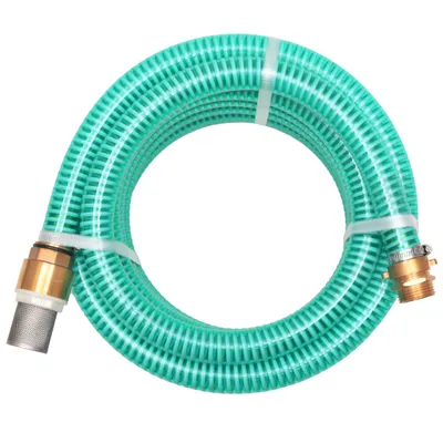 Immagine prodotto di vidaXL Tubo di aspirazione con raccordi in ottone 10 m 25 mm Verde