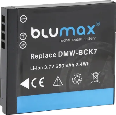 Produktbild von Blumax Akku | für Panasonic DMW-BCK7 Digitalkamera | Kapazität 650mAh |Spannung 3,6Volt | Video- und Kamerazubehör