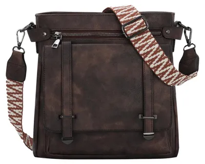 Productafbeelding van Omgoods - Medium Schoudertas voor Dames en Heren - Leren Reisbagage met Brede Band