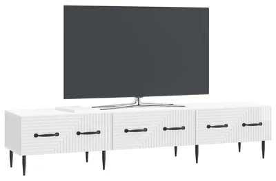 Obrázok produktu pre vidaXL TV skrinka, lesklá biela, 147 x 34,5 x 30 cm, drevotrieska