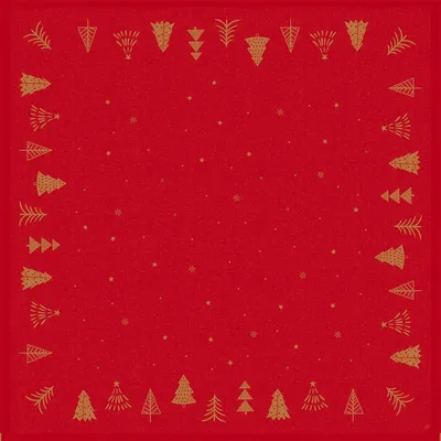 Produktbild von 100x Duni Dunisilk®-Mitteldecke 84 x 84 cm Shimmer Trees