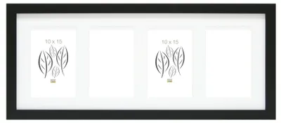 Fotolijst für 4 Fotos, Hochformat, Schwarz, 10x15 cm