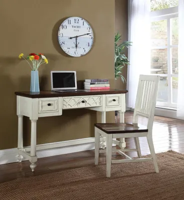 Image de Bureau Table en bois Table d'ordinateur en bois massif Table de bureau Meubles de bureau Tables