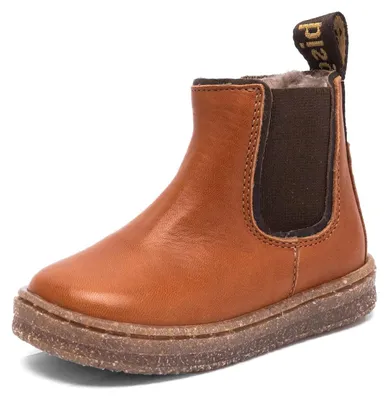 Productafbeelding van Bisgaard Uni kinderlaarsje, model Phillip, lamswol, kleur cognac, maat 27 EU