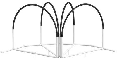 Obrázok produktu pre Sada na výcvik psov pre agility – 4-dielna | Farba: biela + čierna | Rozmery: 69 x 89 x 99 cm