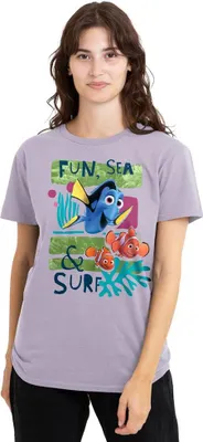 Produktbild von Finding Nemo - "Fun, Sea, Surf" T-Shirt für Damen TV25163 (XXL) (Lavendel)