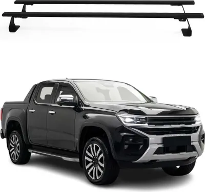 Zdjęcie produktu dla Bagażnik dachowy podstawowy do VW Amarok 2023-2025 75kg stalowy czarny 2 szt