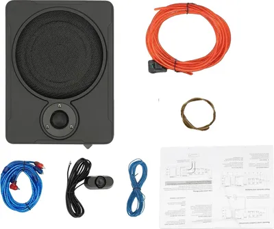 Obrázok produktu pre Subwoofer, menovitý výkon 200 W, maximálny výkon 300 W, frekvenčný rozsah 30–100 Hz, priemer reproduktora 20 cm, kompaktné rozmery 31,5 x 24 x 7,5 cm