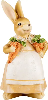 Zdjęcie produktu dla Clayre & Eef figurka dekoracyjna królik 20 cm brązowy plastik