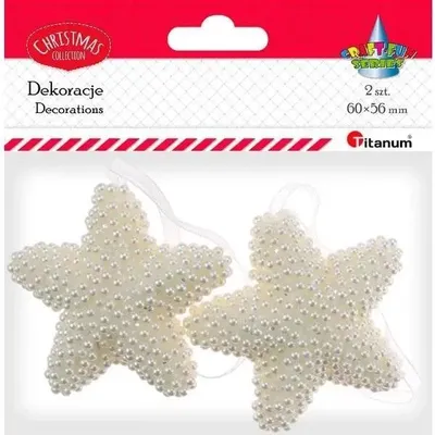 Zdjęcie produktu dla Zawieszki gwiazdki 60x56mm 2szt - Titanum