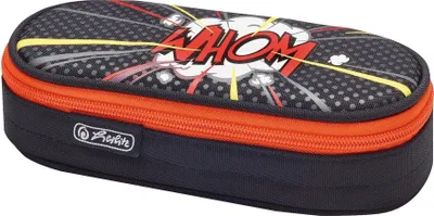 Produktbild von Herlitz Be.Bag Airgo Comic Whom, Weiches Federmäppchen, Polyester, Schwarz, Orange, Abbildung, Reißverschluss, Kind