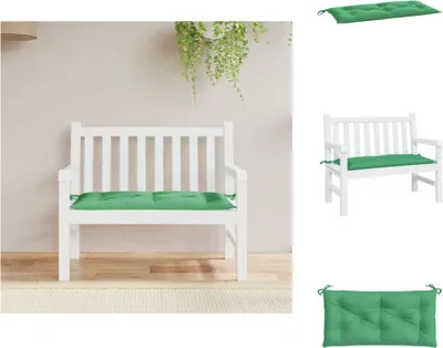 Image de vidaXL Coussin pour banc de jardin vert 100x50x7 cm tissu Oxford - coussin d'assise