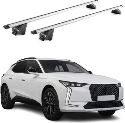 Image de Barres de toit transversales pour DS 4 Cross 2021-2025 Alu Gris Argenté 2x ABE