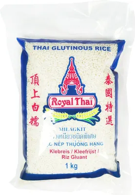 Produktbild von [ 1 kg ] ROYAL THAI Klebreis / Klebe Reis / Klebereis / Glutinous Rice THAILAND