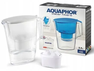 Produktbild von Wasserfilterkanne weiß Time 2,5 l + Einsatz Maxfor Plus Aquaphor