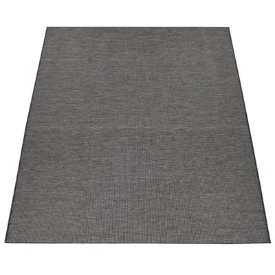 Produktbild von In- & Outdoor-Teppich Für Wohnzimmer, Balkon, Terrasse, Flachgewebe In Grau Grösse 120x160 cm