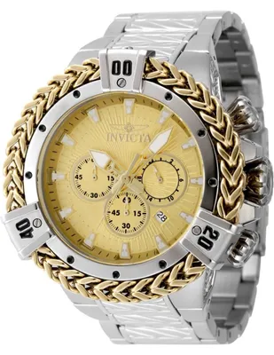Obrázek produktu pro Invicta Bolt 48157 Pánské Hodinky - Quartz Hnutí - Nerezová Ocel s Zlatým Ciferníkem - 54 mm