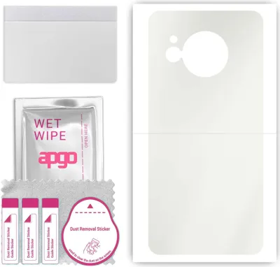 Produktbild von apgo Rückseite Schutzfolie, Matt, kompatibel mit Sharp Aquos R8, Hinten Hydrogel-Displayschutzfolie mit Positionierhilfe, kratzfest, einfache Montage