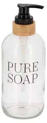 Produktbild von Seifenspender glas/bambus pure soap 500 ml - transparent - Tendance