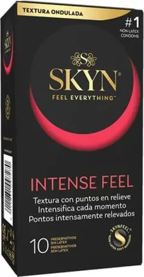 Produktbild von Texturiertes Kondom mit gewelltem Design von Intense Feel, 10 Stü ck