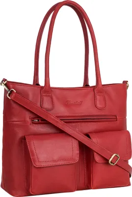 Produktbild von Benthill Damen Shopper Leder - Handtasche mit Reißverschluss - Vintage Ledertasche / Umhängetasche - Schultertasche Schulterbeutel - Echtleder Beutel