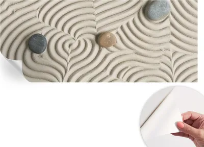 Produktbild von Selbstklebende Wandtapete - Dekorative Tapete für Wohnzimmer - Klebefolie für Wandbilder - Tapetenfolie für Wanddekoration - 208x146 cm - Harmonische Wellen