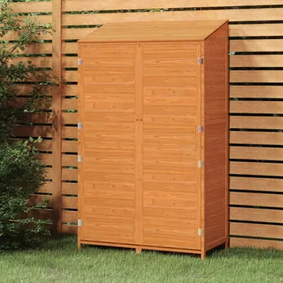 Produktbild von Gerätehaus – Gartenhaus aus Holz – Außengelager für den Garten – Massives Kiefernholz – 102 x 52 cm – Braun