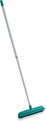 Produktbild von Leifheit Suprabesen Gummi Türkis, 35 cm Kehrbreite, 140 cm Stiellänge, 780 g, für Innen- und Außenbereich, Easy Click System, 3 Funktionen